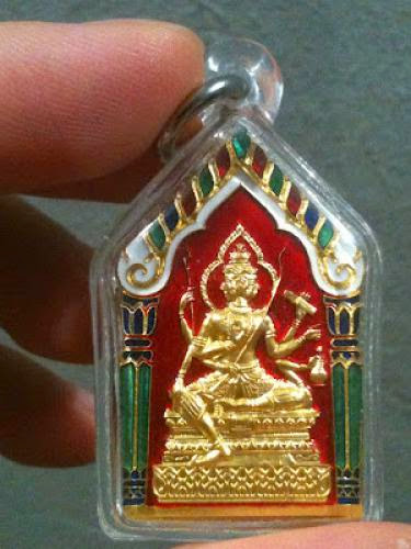 4 Face Buddha And Lord Ganesha Amulet