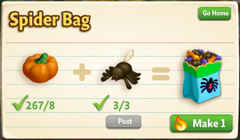 farmville 2 cheats spider bag