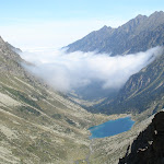 Le Lac d'Estom. En arri�re plan, la vall�e du Lutour