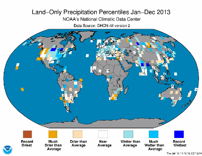 Informe climático de la Tierra. Año 2013 el cuarto más cálido desde 1880