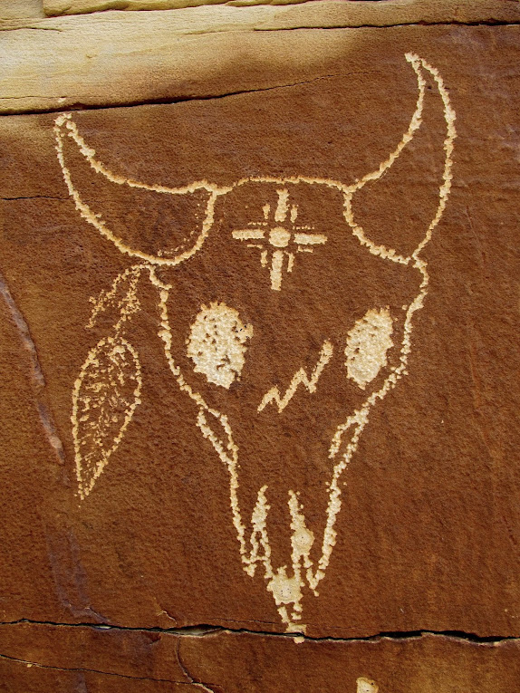 Cowboy glyphs along the lower Price River