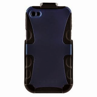 Seidio BD2-HK3IPH4V-BL DILEX Case and Holster Combo for use with Apple iPhone 4/4S - Sapphire Blue