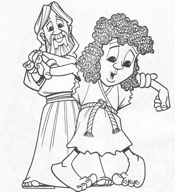 Jesús y a hija de Jairo para colorear