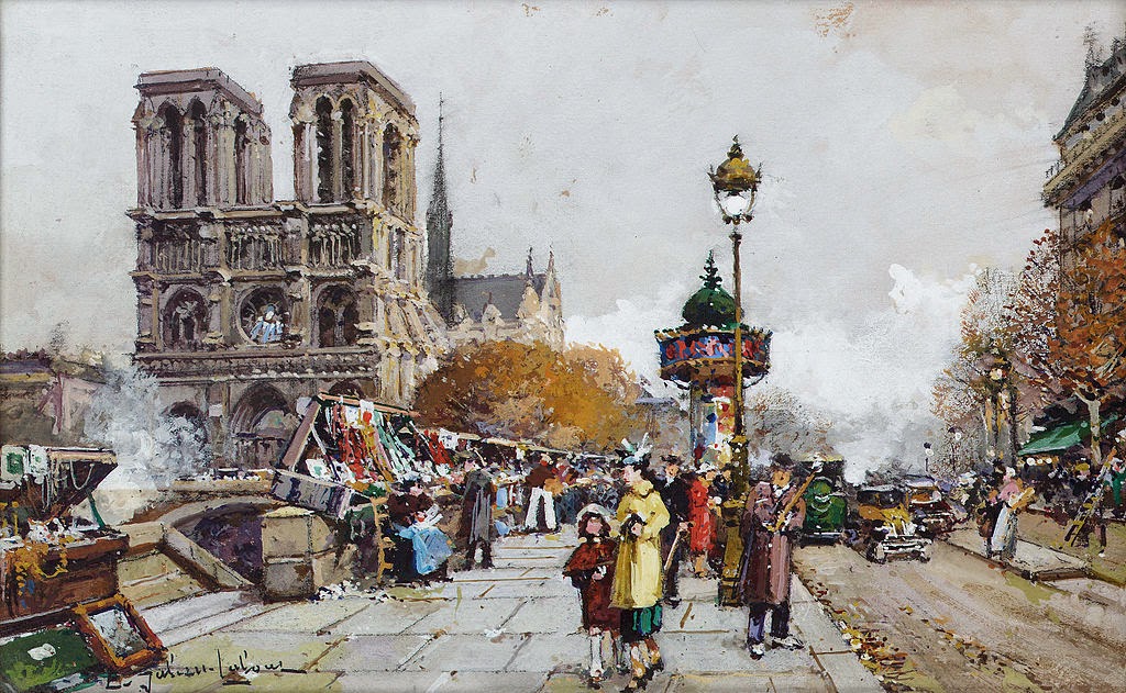 Eugène Galien-Laloue - Paris Notre-Dame vue du quai Saint-Michel