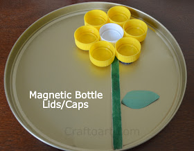 Magnetic Bottle lids Collage