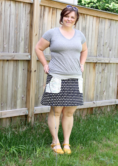 Jungle Ave. Skyline Skirt || Fabic by Sew Sweetness, design by Made with Moxie