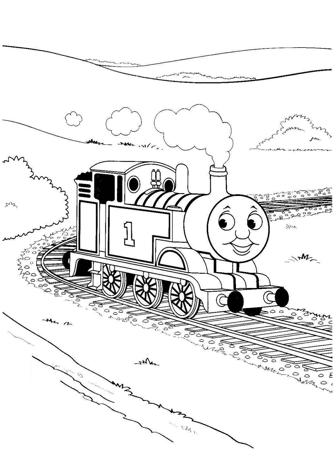 Coloring Pages for everyone: Thomas the Tank Engine