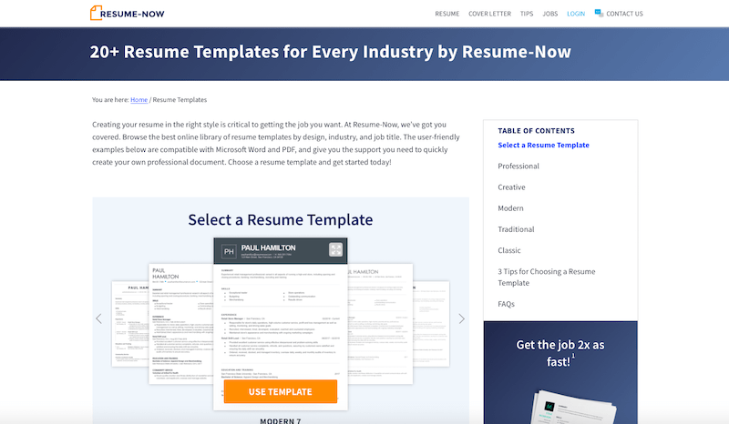 Resume-Now Templates
