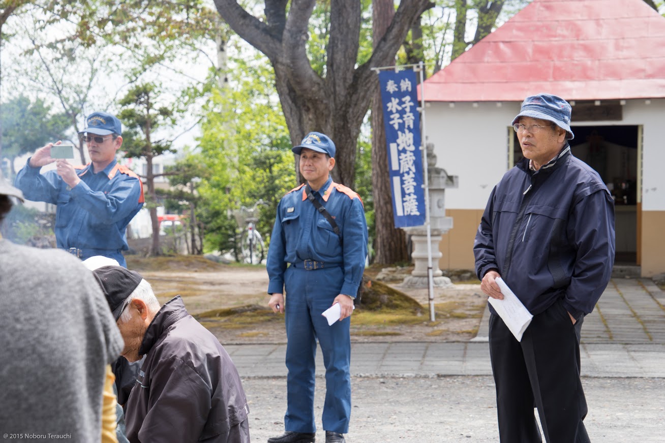 桜岡町内会・腰越誠 会長、北竜消防の皆さん