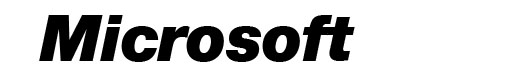 Neue Helvetica Black Italic font logo Microsoft