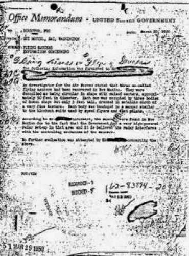 Memo Fbi Aliens Landed In Roswell