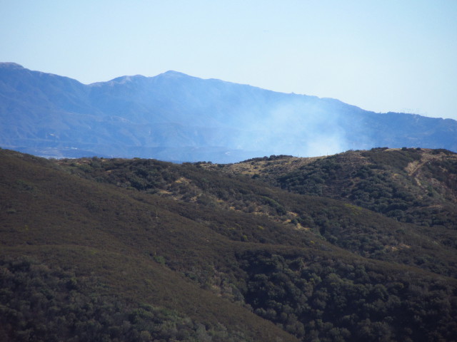 a bit of smoke over the hill