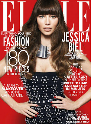 US Elle January 2013 : Jessica Biel by Thomas Whiteside