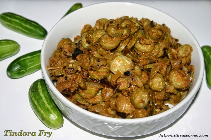 Tindora Fry recipe Kovakkai Fry