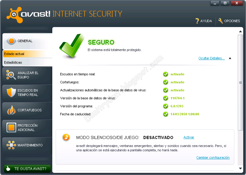 Avast Internet Security 6.0.1203 [2050] [ES] [FS 