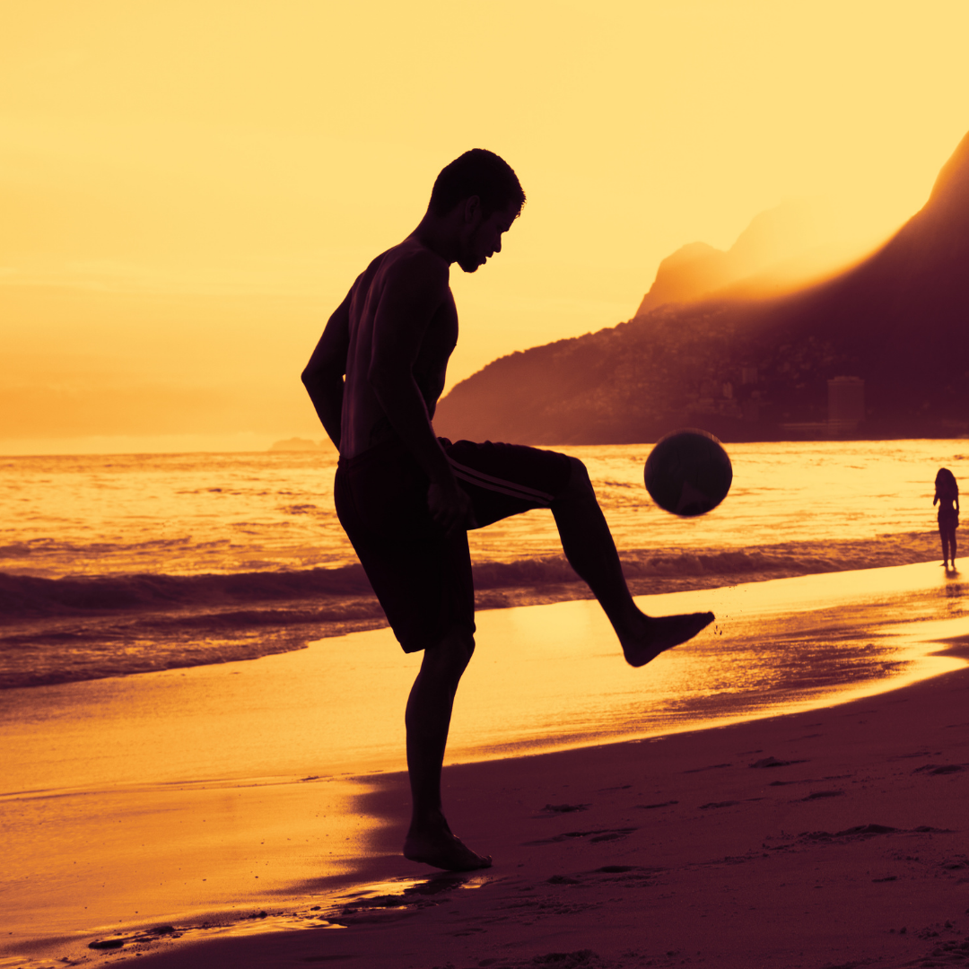 Costa Rican´s love soccer at the beach