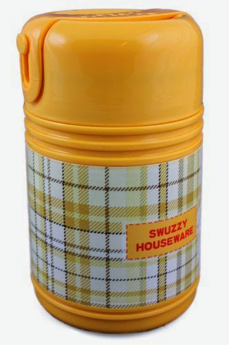  Home Value Plaid Design Vacuum Lunch Jar, 23oz. Pink, Purple, Green, Yellow (Yellow)