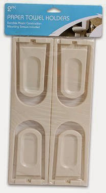DDI 1424601 2Pc Plastic Wall Paper Towel Holder 12.5 in. Case Of 36