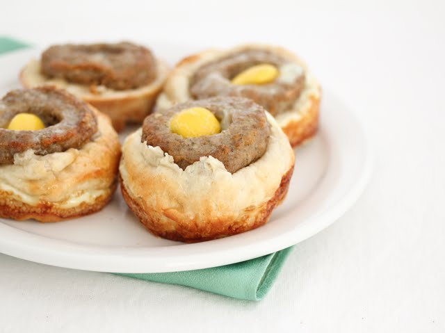 close-up photo of a plate of Sausage McBiscuit Cups