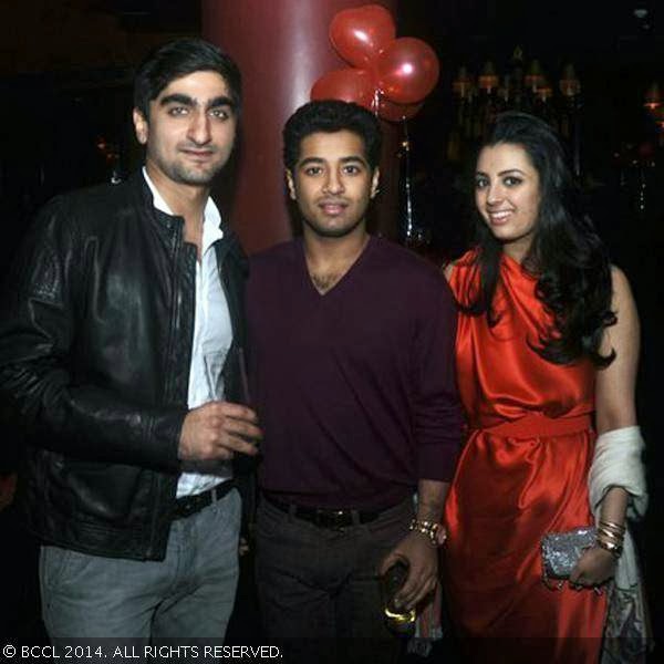 Shiva, Sahil and Sarina during a Valentine's Day party, hosted by Roop and Bela Madan, held in the city.
