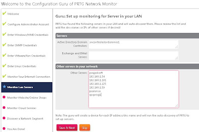 Configuración inicial de PRTG Network Monitor