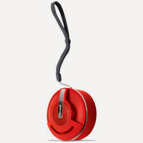  i.Sound Hang On Bluetooth Speaker with Microphone (Red)