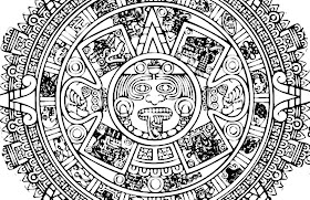 Images Aztec calendar coloring pages