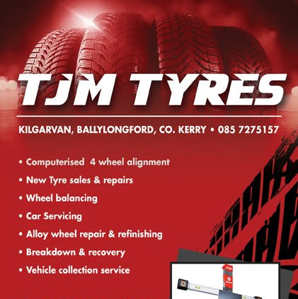 TJM TYRES AND WHEEL ALIGNMENT KERRY logo
