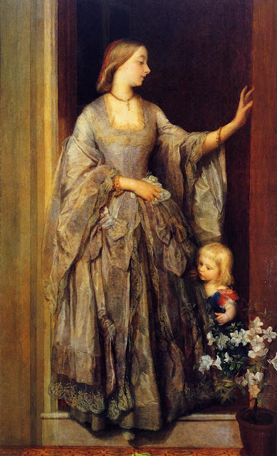 George Frederick Watts - Lady Margaret Beaumont and her Daughter