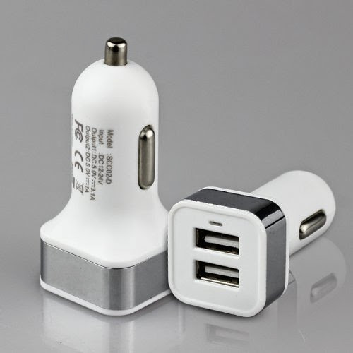  ®Bolkin Dual USB Car Charger -- Retail Packaging (white)