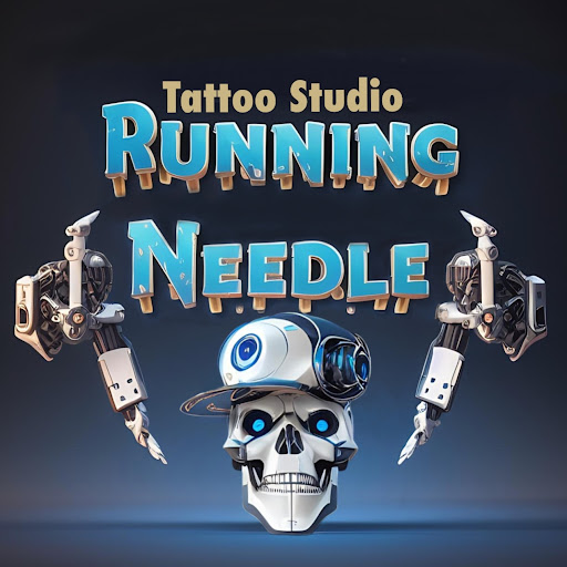 Tattoo Studio Running Needle logo