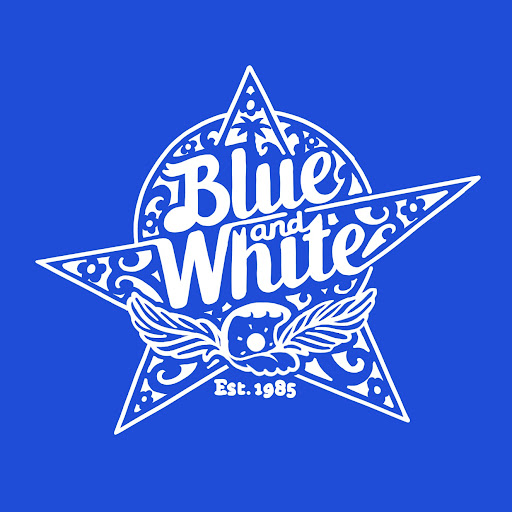 Coffeeshop Blue & White