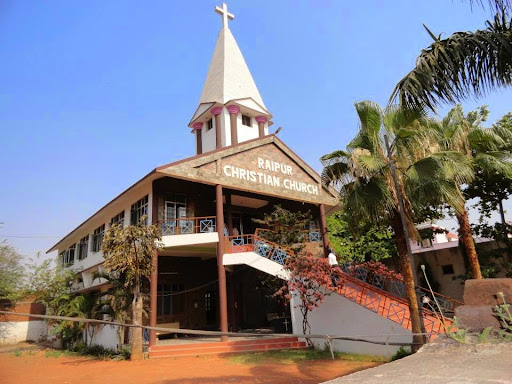 Raipur Christian Church, Mahaveer Nagar, New Purena, Canal Linking, Near NH-217, Raipur, Chhattisgarh 492006, India, Church, state WB