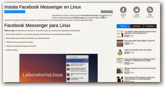 fbmessenger: una aplicación no oficial de Facebook Messenger para Linux