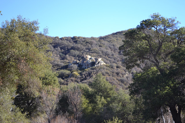 random sandstone on the hill