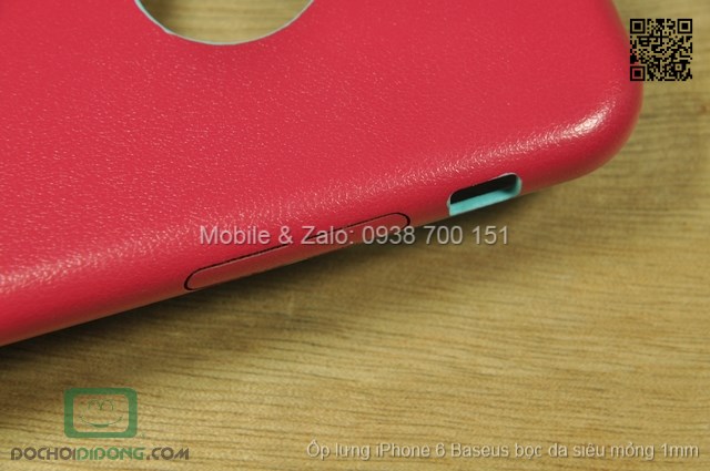 Ốp lưng iPhone 6 Baseus bọc da siêu mỏng 1mm