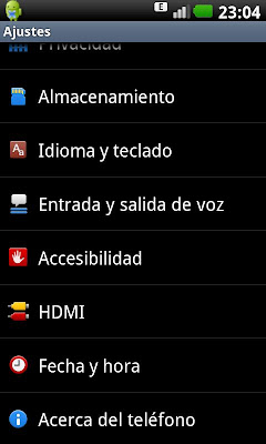 Consultar la versión actual de Android en un móvil smartphone Samsung Galaxy SII y LG Optimus 2x