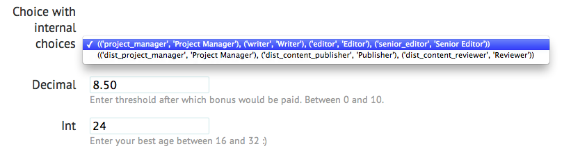 WTForms SelectField