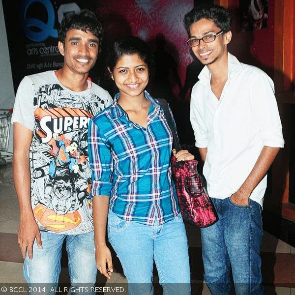 Sarath Shaji, Bristy Biswas and Appu at a fashion event, held at a mall.