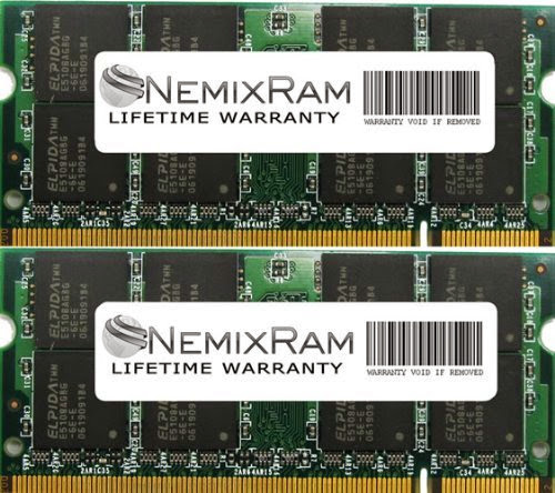  4GB (2X2GB) NEMIX RAM Memory for Dell Vostro 1520 1720 2510 A840 A860 (DDR2 800MHz 200PIN PC2-6400)