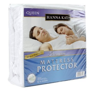  Hanna Kay Premium 100% Waterproof Mattress Protector ,Hypoallergenic - 10 Year Warranty
