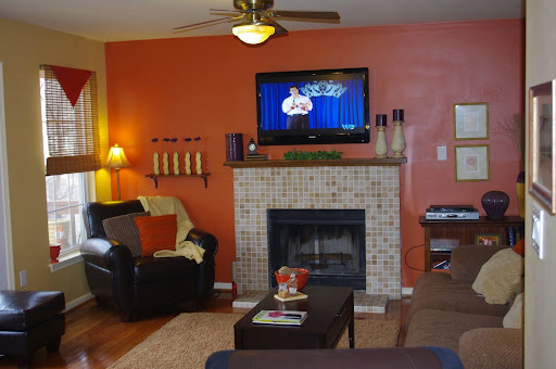 where to place tv in a family room with fireplace