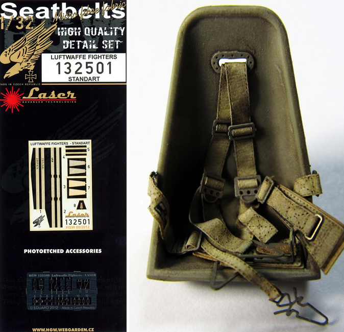 standard 132501 HGW 1/32 seatbelts for Luftwaffe Fighters 