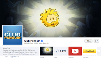 Gold Puffle on Club Penguin Social Media