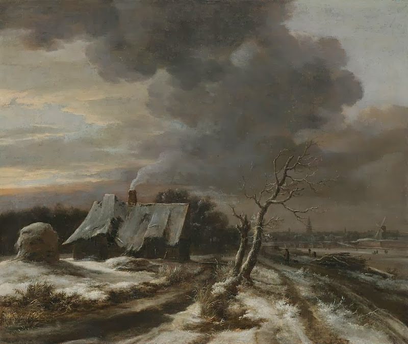 Jacob van Ruisdael - A Winter Landscape with a View of the River Amstel and Amsterdam in the Distance