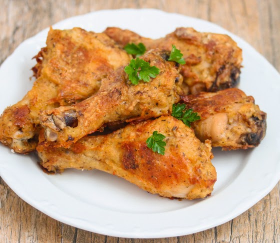 photo of baked fried chicken on a plate
