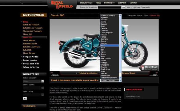 2011 Royal Enfield Product Details