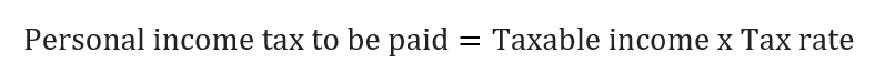 Calculate personal income tax to be paid