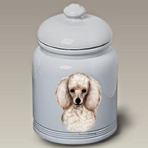  Poodle White - Tamara Burnett Treat Jars