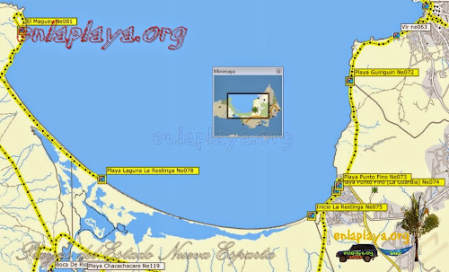 Mapa de Playas del sector La Restinga